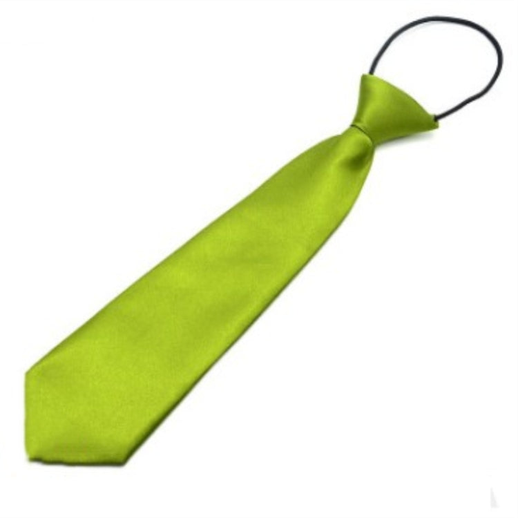 Solid Color Casual Rubber Band Lazy Tie for Children(ArmyGreen)