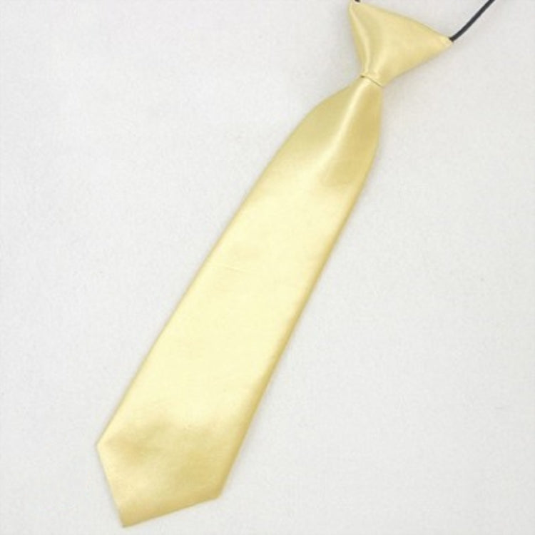 Solid Color Casual Rubber Band Lazy Tie for Children(Light Champagne)