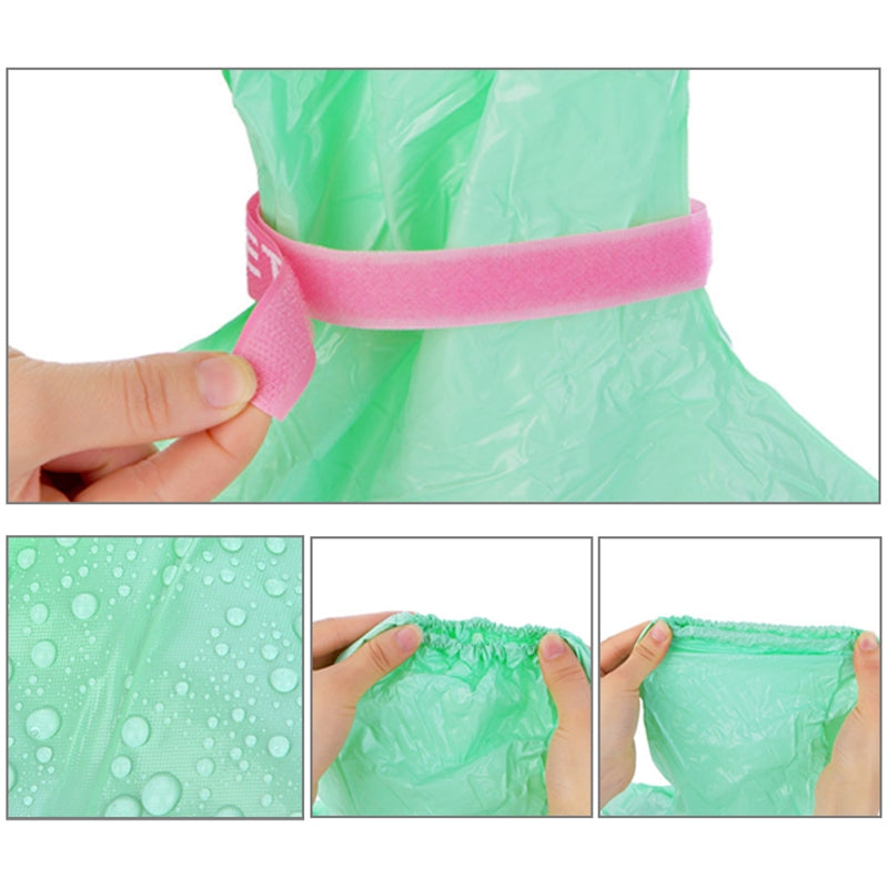 High Tube PVC Non-slip Waterproof Reusable Rain Shoe Boots Cover, Size:S (Green)