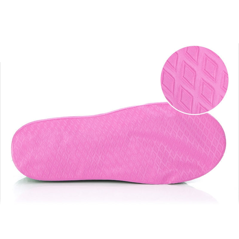 High Tube PVC Non-slip Waterproof Reusable Rain Shoe Boots Cover, Size:M (Orange)