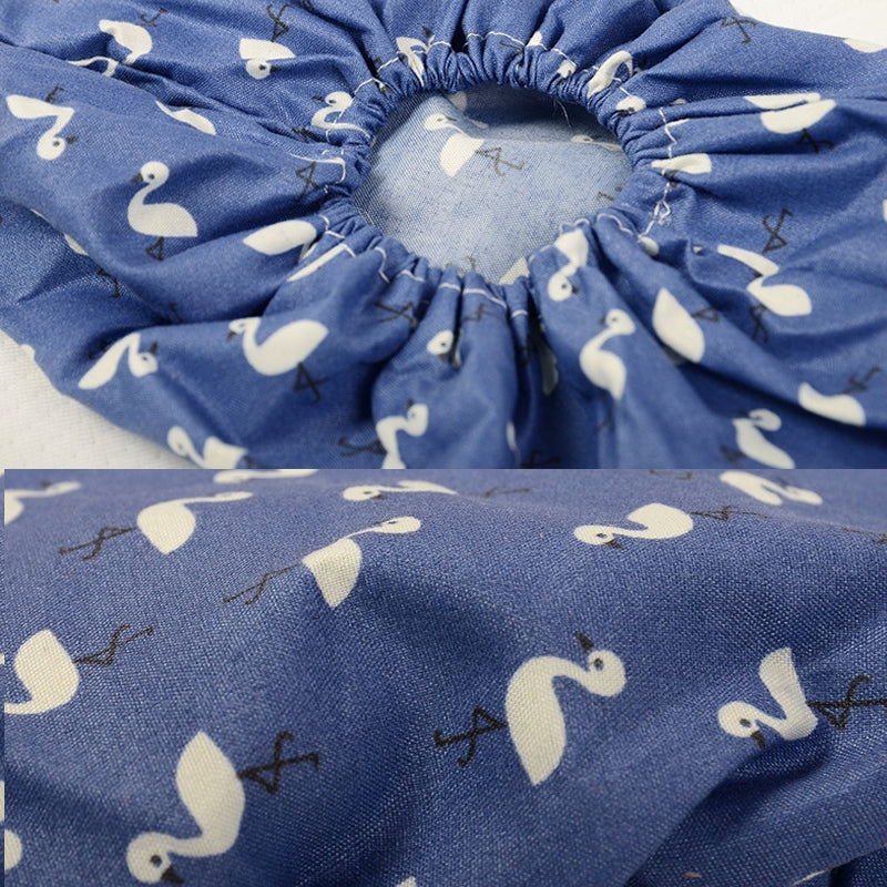 2 Pair Thicken Reusable Elastic Shoe Cover Home Indoor Antiskid Overshoes Flamingo Dust Waterproof Shoe Cover(Blue)