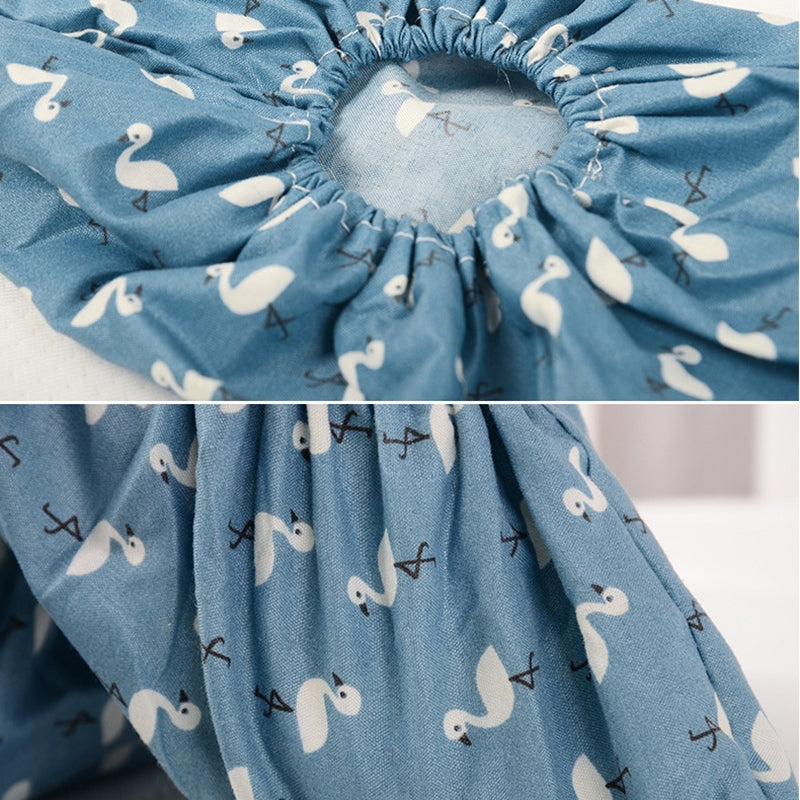 2 Pair Thicken Reusable Elastic Shoe Cover Home Indoor Antiskid Overshoes Flamingo Dust Waterproof Shoe Cover(Grass Blue)