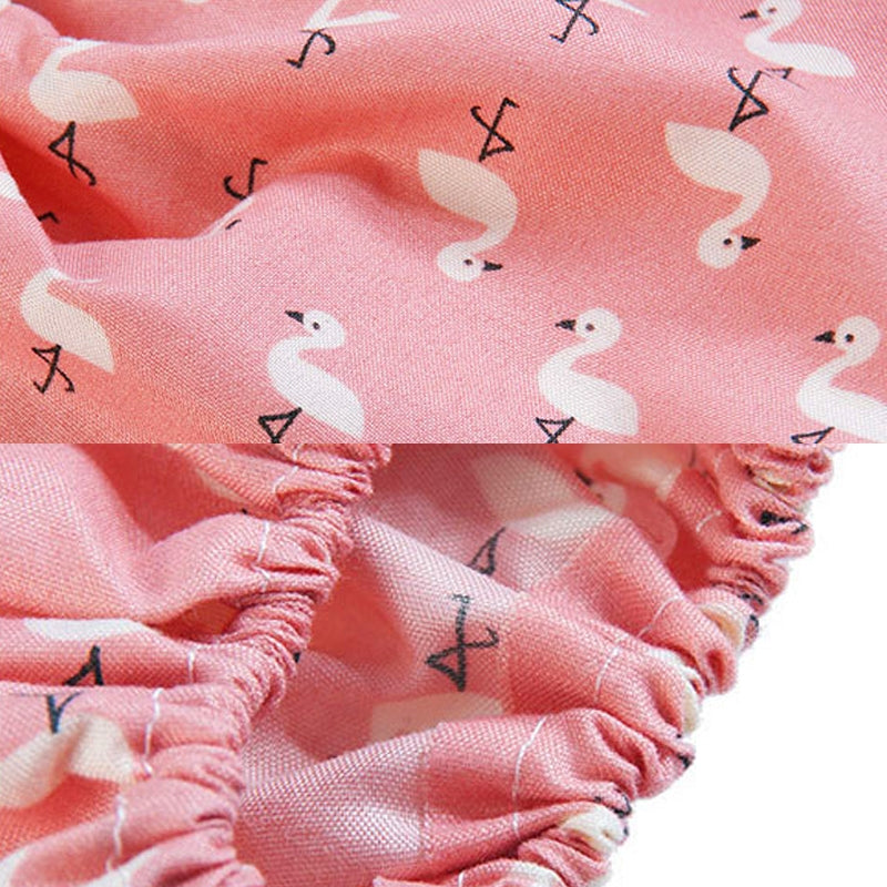 2 Pair Thicken Reusable Elastic Shoe Cover Home Indoor Antiskid Overshoes Flamingo Dust Waterproof Shoe Cover(Pink)