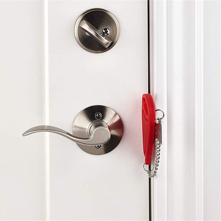 Portable Security Lock Door Lock Anti-theft Lock, Style:Red Triangle