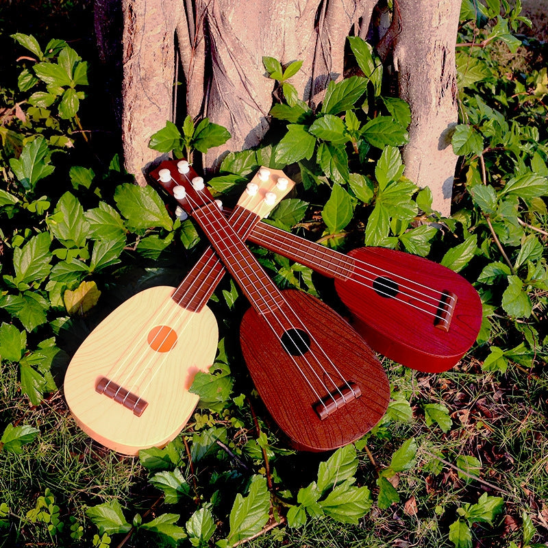 5 PCS Children Simulation Musical Instruments Play Ukulele Educational Enlightenment Toys, Random Color Delivery