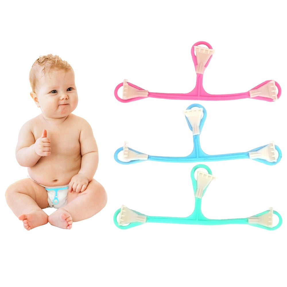 6 PCS Plastic Three-hook Small Claw Baby Diaper BuckleRandom Color Delivery