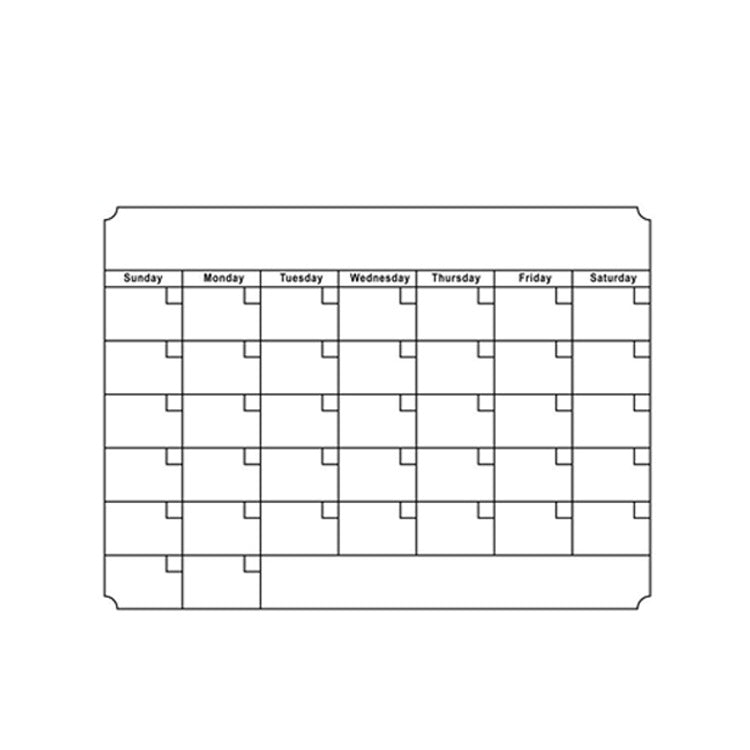 2 PCS  Rewritable Magnetic Calendar Stickers Refrigerator Stickers Message Board Blackboard Stickers(White)