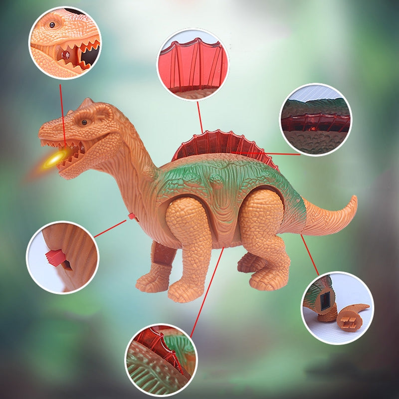 3 PCS Simulation Animal Model Electric Dinosaur Toy Children Birthday Gift, Random Color Delivery