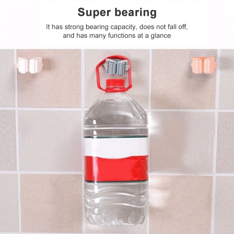 Mop Holder Wall Mounted Organizer Holder Household Kitchen Bathroom Adhesive Storage Broom Hanger Clip Hook Racks(Grey)