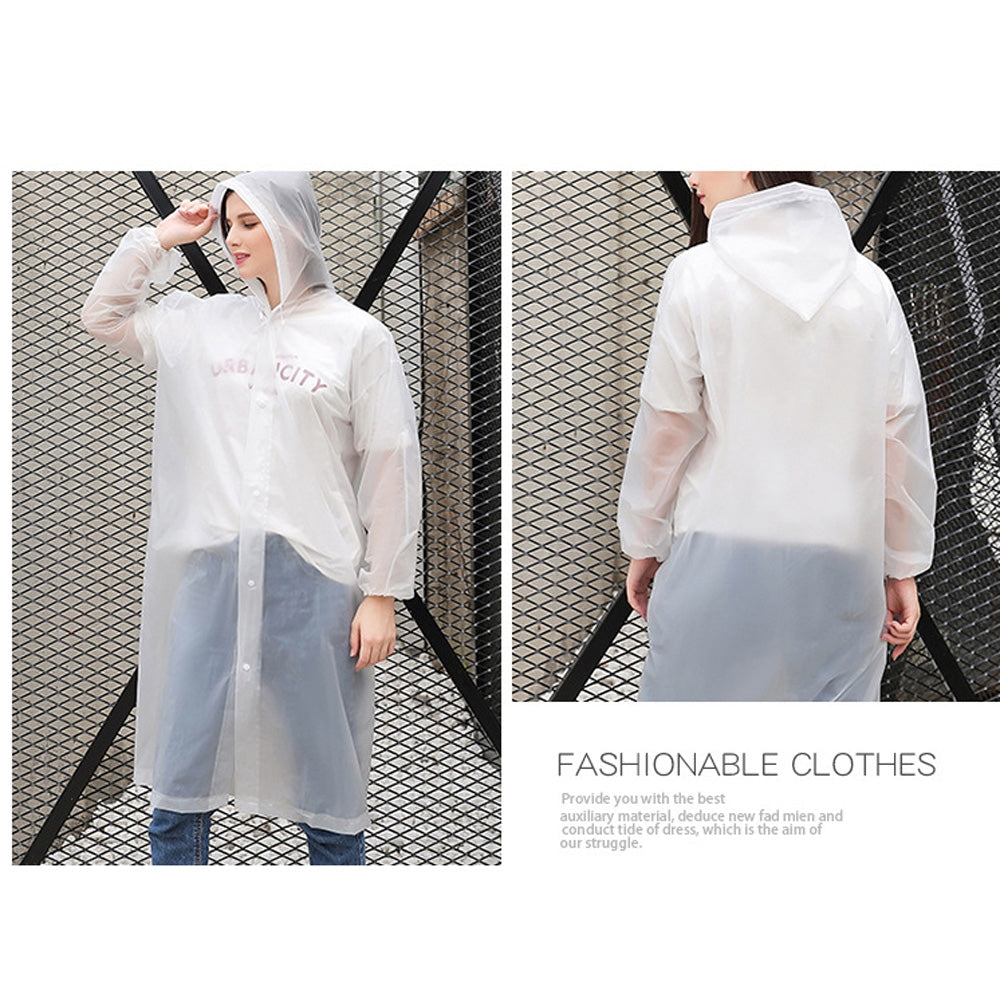 Disposable  PEVA Environment Transparent Raincoat Outdoor Hiking Siamese Raincoat(Pink)