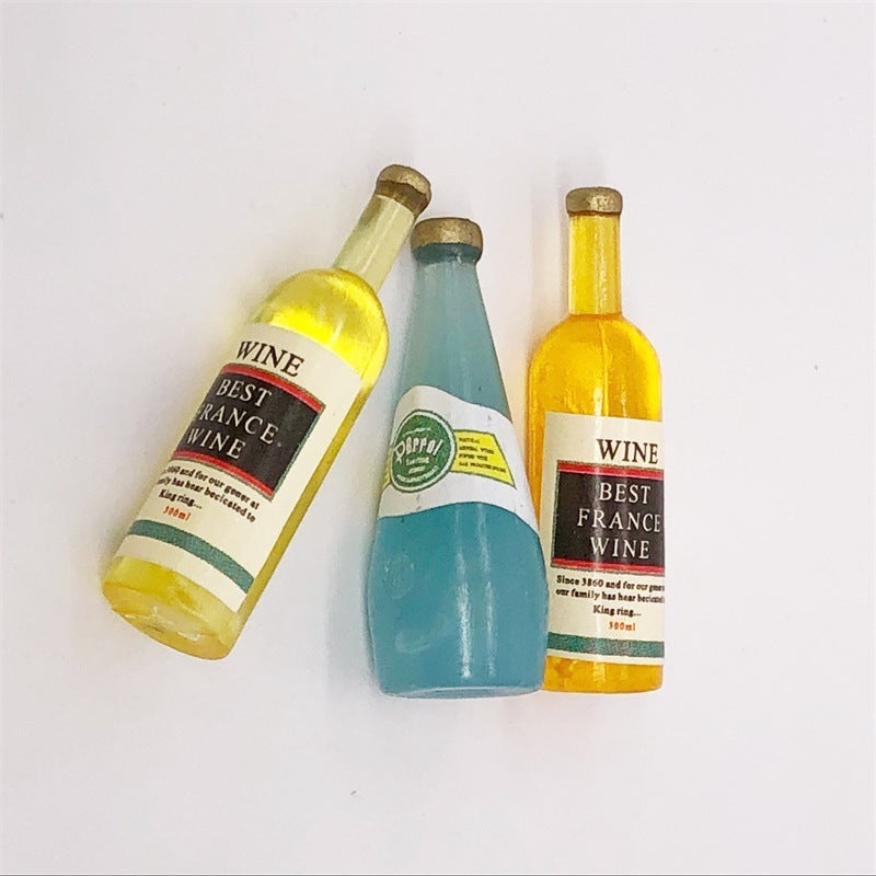 3 PCS / Set 1:12 Mini House Toy Simulation Wine Drink Decoration(Random Color Delivery)