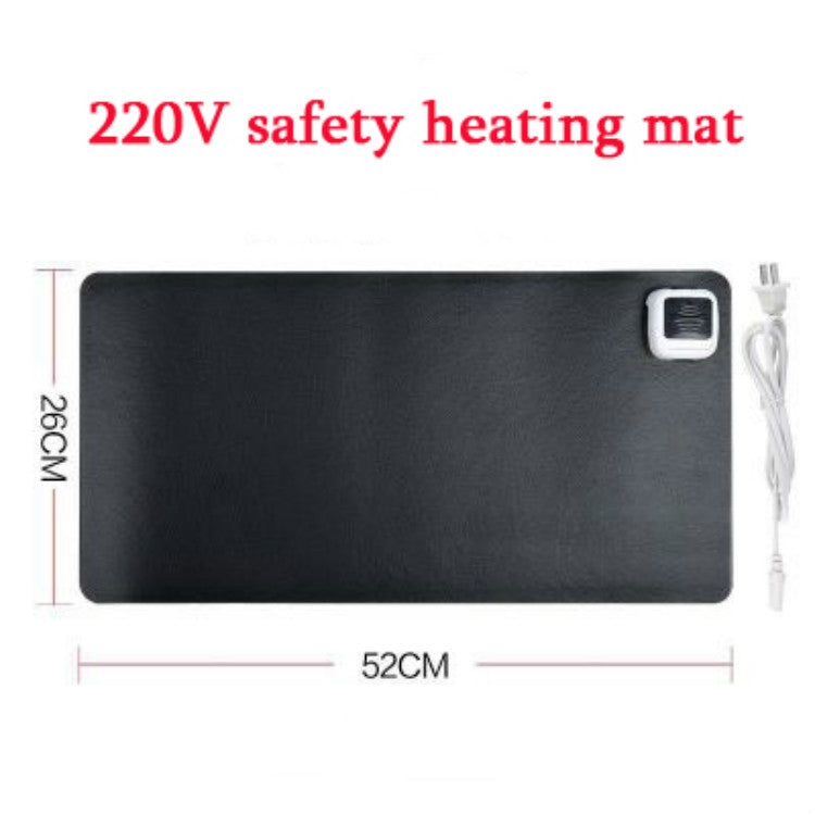220V Electric Hot Plate Writing Desk Warm Table Mat Blanket Office Mouse Heating Warm Computer Hand Warmer Desktop Heating Plate, Color:Black Small Size, CN Plug