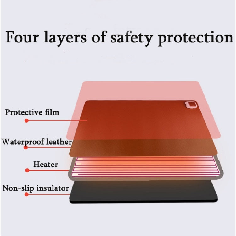 220V Electric Hot Plate Writing Desk Warm Table Mat Blanket Office Mouse Heating Warm Computer Hand Warmer Desktop Heating Plate, Color:Black Small Size, CN Plug