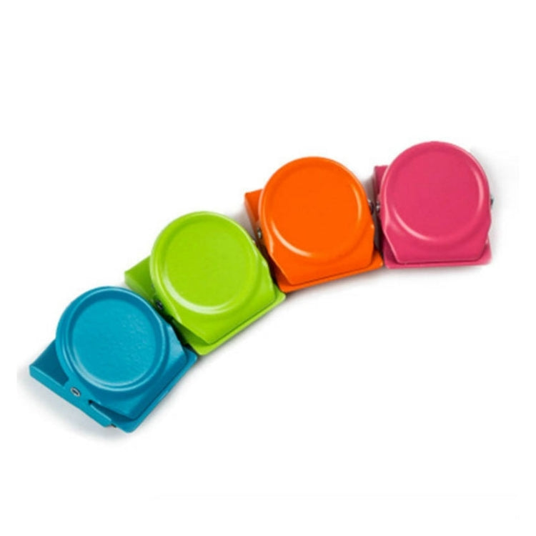 8 PCS Creative Magnet Clips Colored Metal Refrigerator Stickers Home Office Supplies(Green)