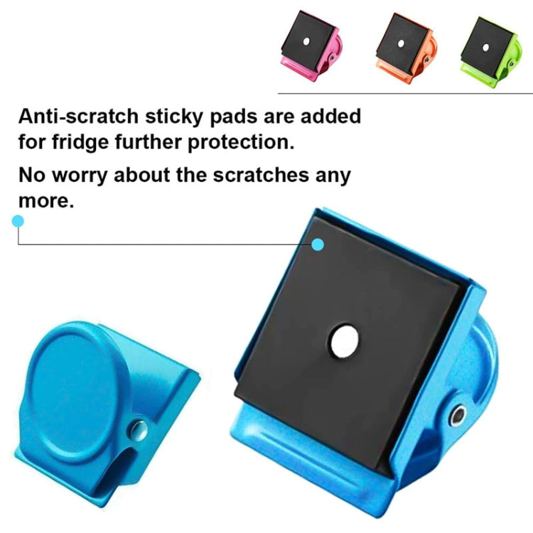 8 PCS Creative Magnet Clips Colored Metal Refrigerator Stickers Home Office Supplies(Green)