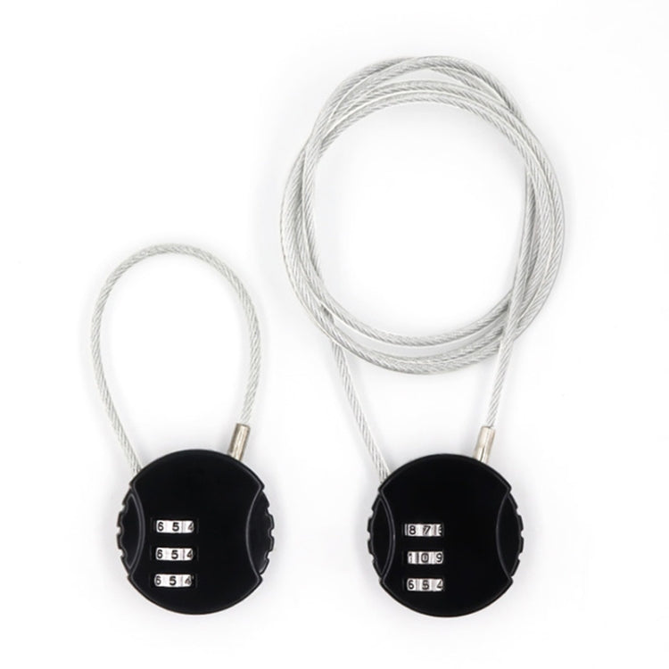 Steel Rope Spherical Combination Lock Gym Luggage Bicycle Round Padlock(Silver)