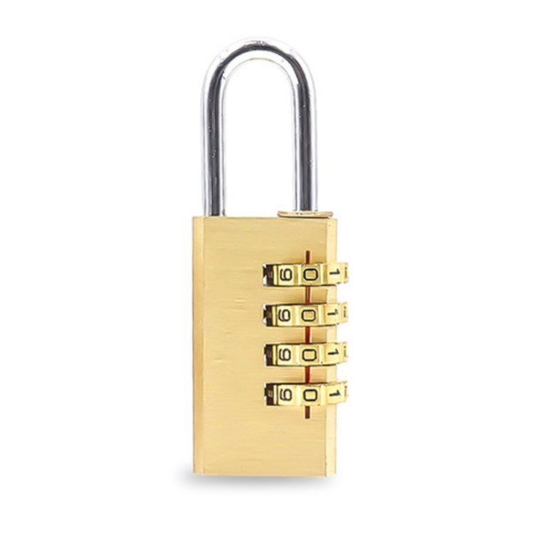 Four-digit Brass Code Padlock Security Gym Door Lock, Size:73 x 30 x 16 mm(Brass)