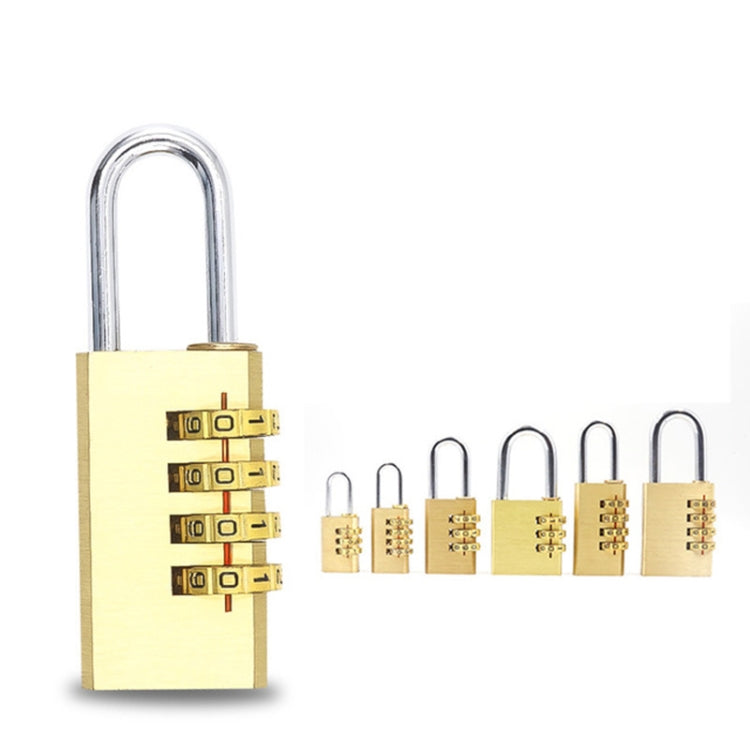 Four-digit Brass Code Padlock Security Gym Door Lock, Size:73 x 30 x 16 mm(Brass)