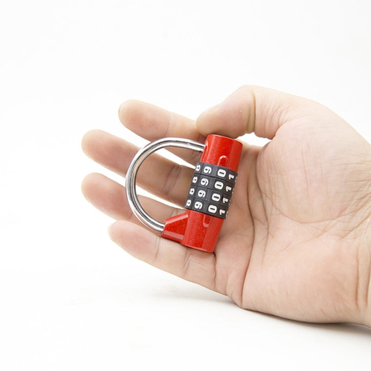 4 Digit Combination Locks Door And Window Padlock U-Shaped Combination Lock for Toolbox(Blue)