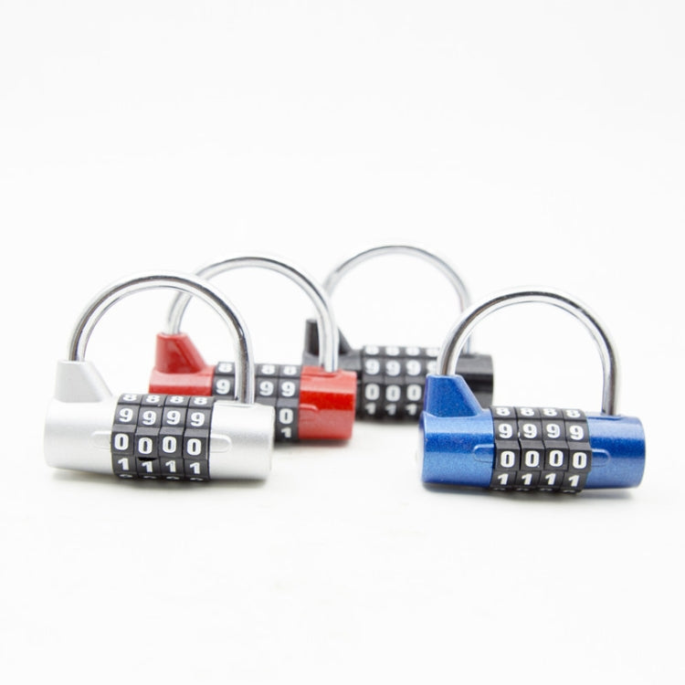 4 Digit Combination Locks Door And Window Padlock U-Shaped Combination Lock for Toolbox(Blue)