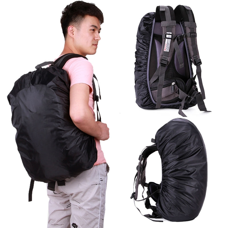 35L Adjustable Waterproof Dustproof Backpack  Rain Cover Portable Ultralight Protective Cover(Black)