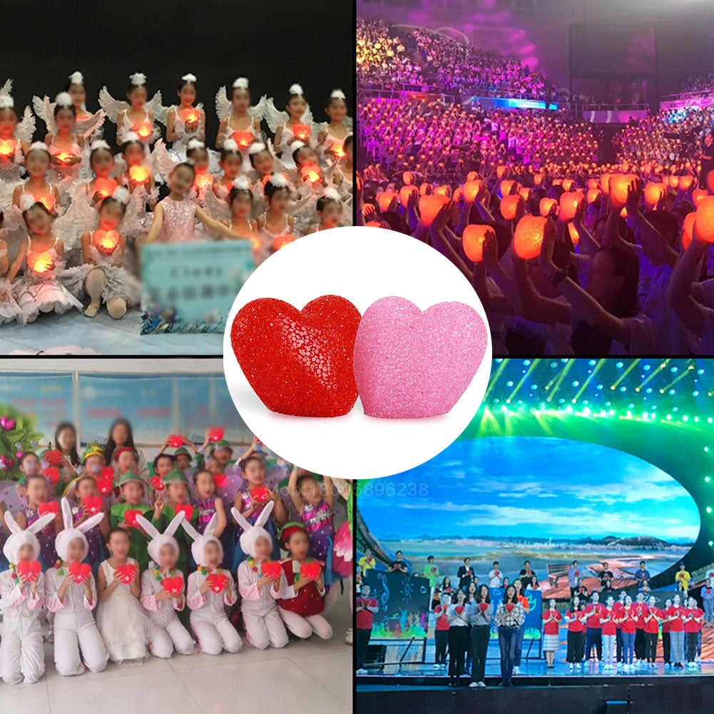 8cm White Heart  Indoor Decorative LED Night Light Romantic 3D Love Heart Valentine Day Wedding Party Decoration