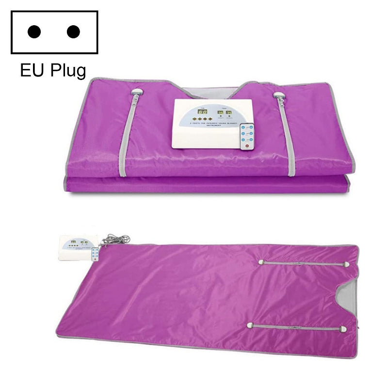 Infrared Far-ray Sweat Steaming Zipper Space Blanket Household Whole Body Dehumidifier, Colour:Purple(EU Plug)