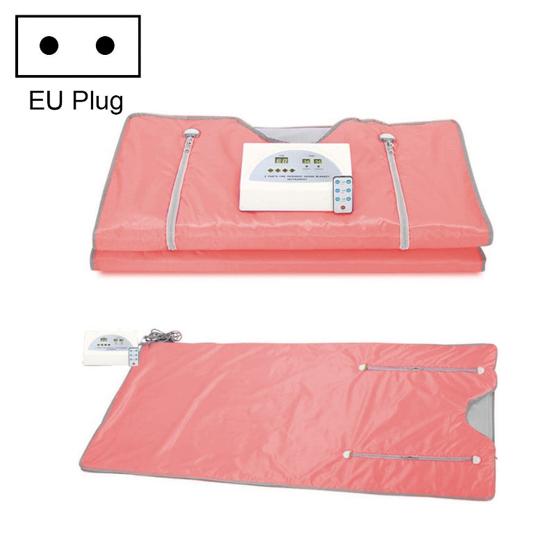 Infrared Far-ray Sweat Steaming Zipper Space Blanket Household Whole Body Dehumidifier, Colour:Pink(EU Plug)