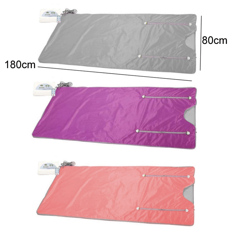 Infrared Far-ray Sweat Steaming Zipper Space Blanket Household Whole Body Dehumidifier, Colour:Pink(EU Plug)