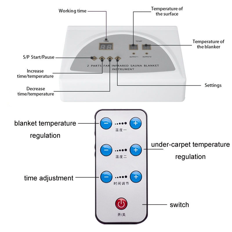 Infrared Far-ray Sweat Steaming Zipper Space Blanket Household Whole Body Dehumidifier, Colour:Pink(EU Plug)