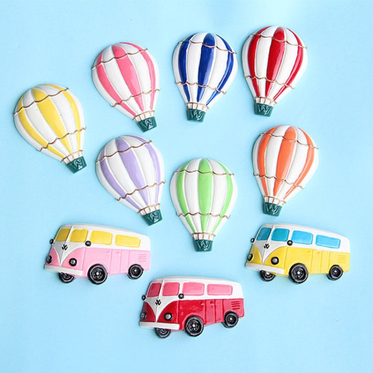 Resin Cartoon DIY Creative Refrigerator Sticker Decoration(Red Hot Air Balloon)