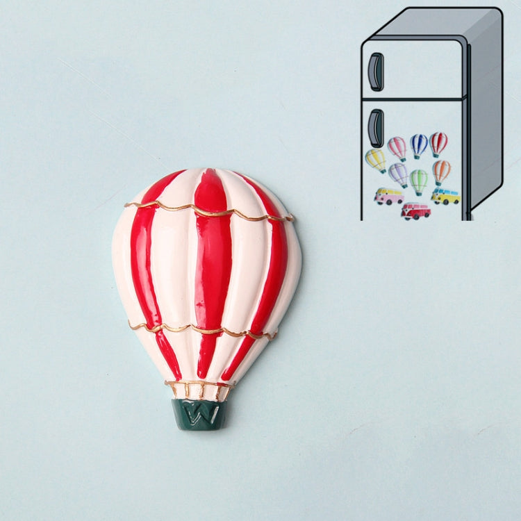 Resin Cartoon DIY Creative Refrigerator Sticker Decoration(Red Hot Air Balloon)