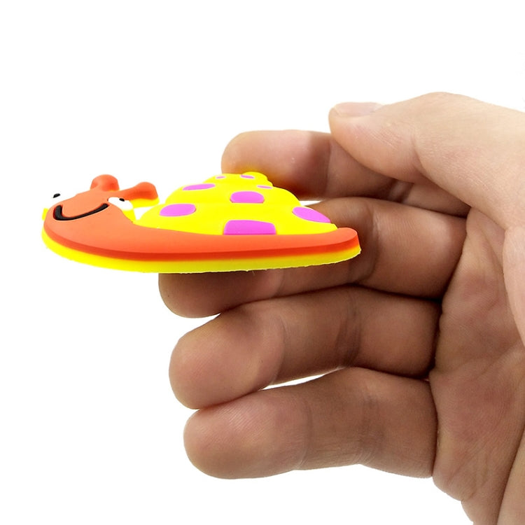 10 PCS Cute Cartoon Insect Soft Silicone Refrigerator Stickers Blackboard Magnet Stickers(Green Snail)