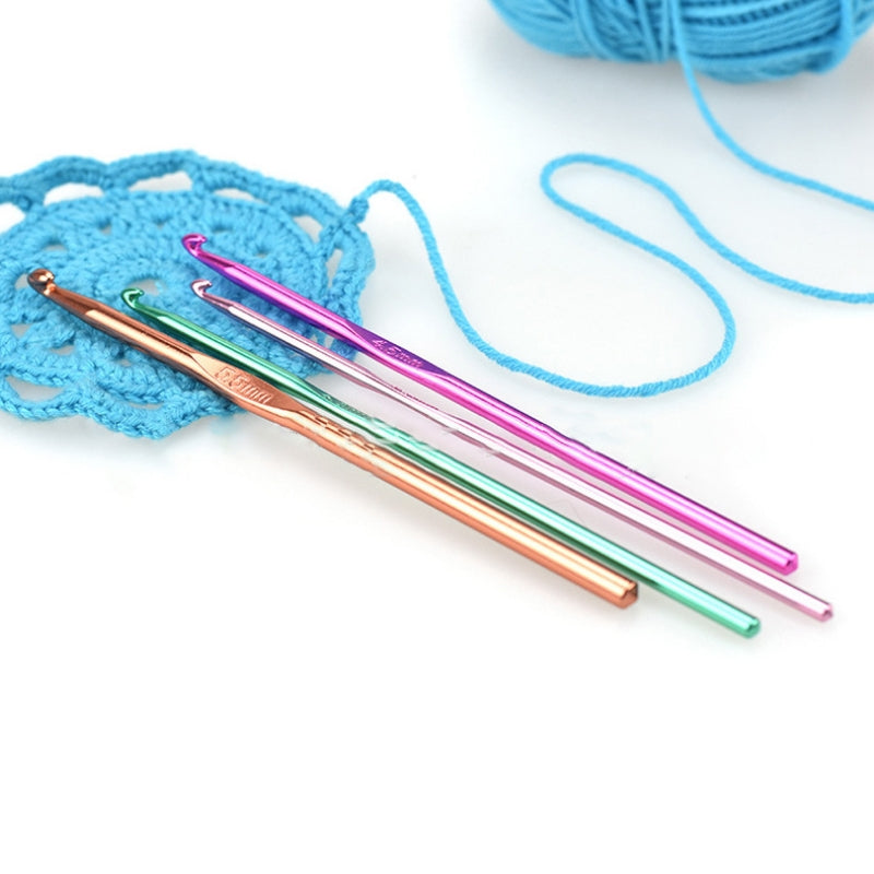 14 PCS/Set Color Alumina Single Head Crochet Handmade DIY Knitting Tool Material