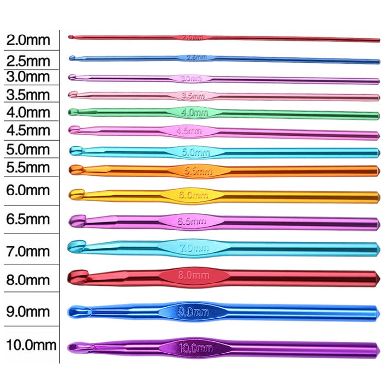 28 PCS/Set Color Alumina Single Head Crochet Handmade DIY Knitting Tool Material