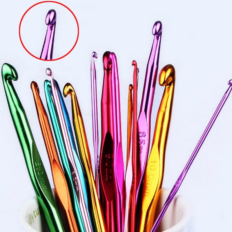 27 PCS/Set Color Alumina Single Head Crochet Handmade DIY Knitting Tool Material
