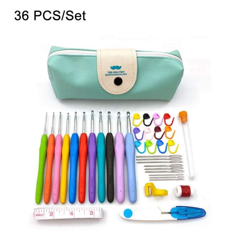 36 PCS/Set Green Handmade DIY Sweater Knitting Crochet Tools Material Set
