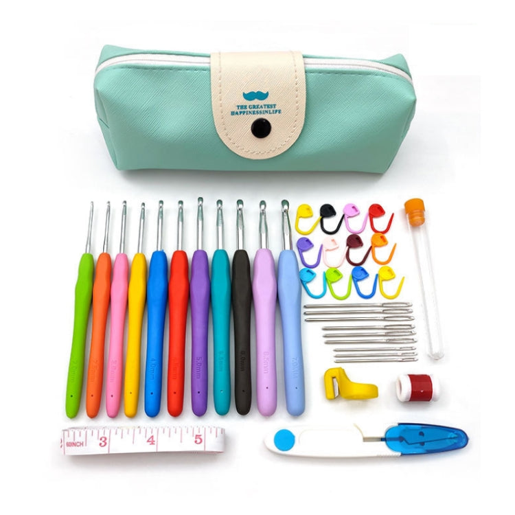 36 PCS/Set Green Handmade DIY Sweater Knitting Crochet Tools Material Set