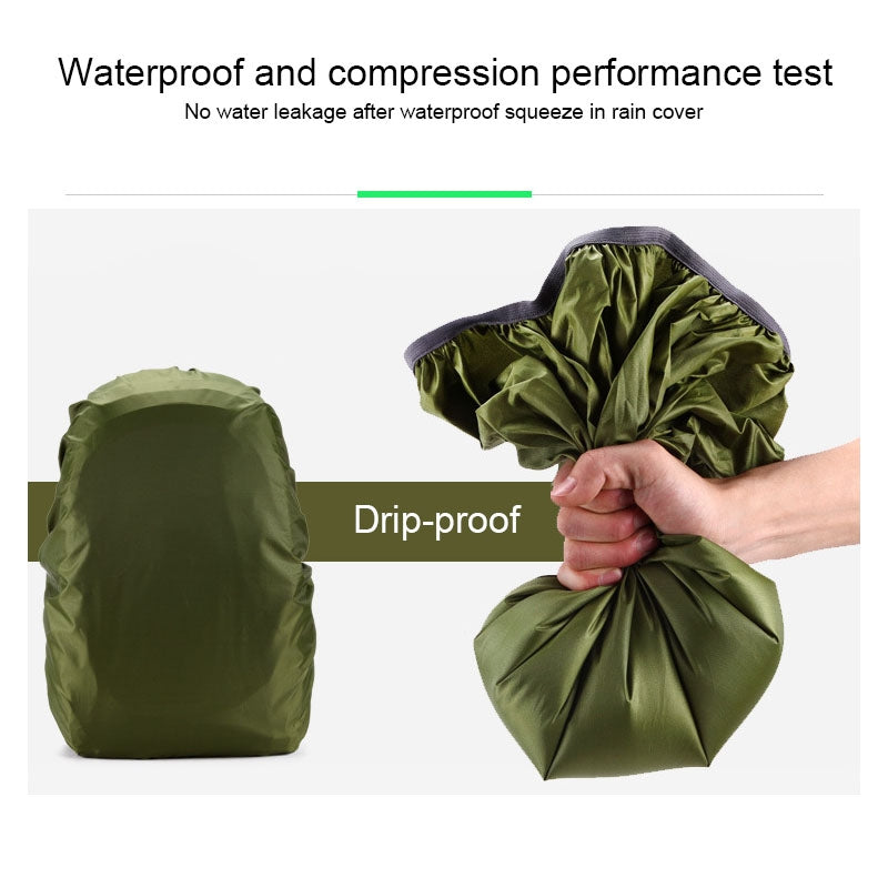 Waterproof Dustproof Backpack Rain Cover Portable Ultralight Outdoor Tools Hiking Protective Cover 50-60L(Forest Camouflage)