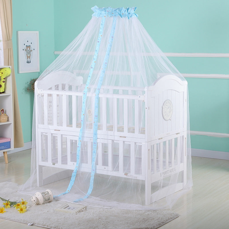 Crib Dome Lightweight Mosquito Net, Size:4.2x1.6 Meters, Style:Flower Side Mosquito Net