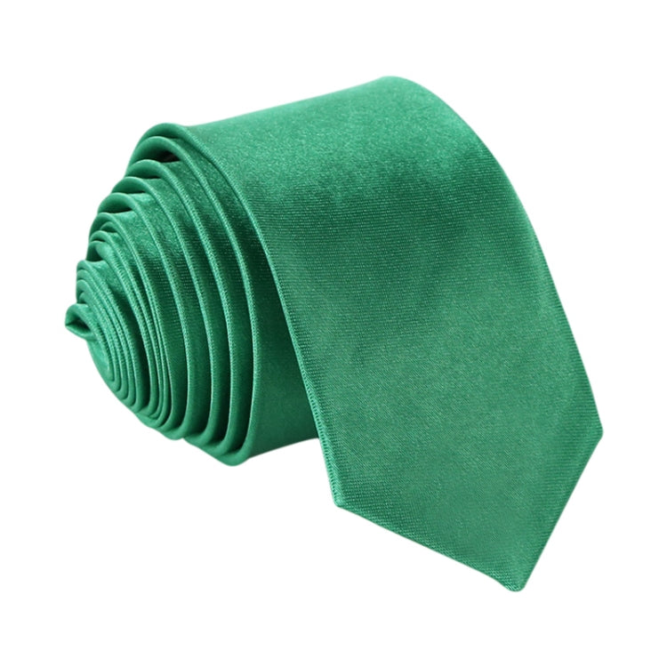 Men Narrow Casual Arrow Skinny Necktie Slim Tie(Deep Green)