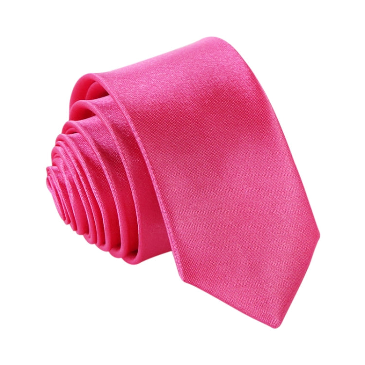 Men Narrow Casual Arrow Skinny Necktie Slim Tie(Rose)