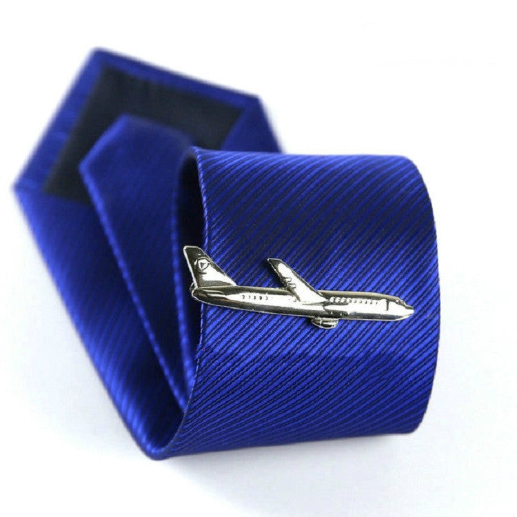 Men Signature Metal Tie Clip Clothing Accessories(Silver Plane)