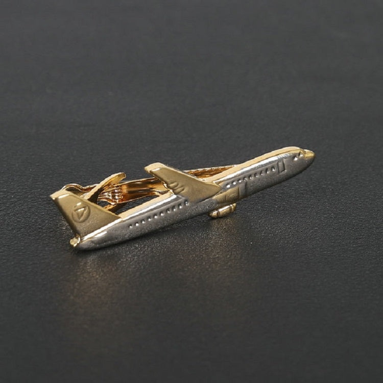 Men Signature Metal Tie Clip Clothing Accessories(Golden Plane)