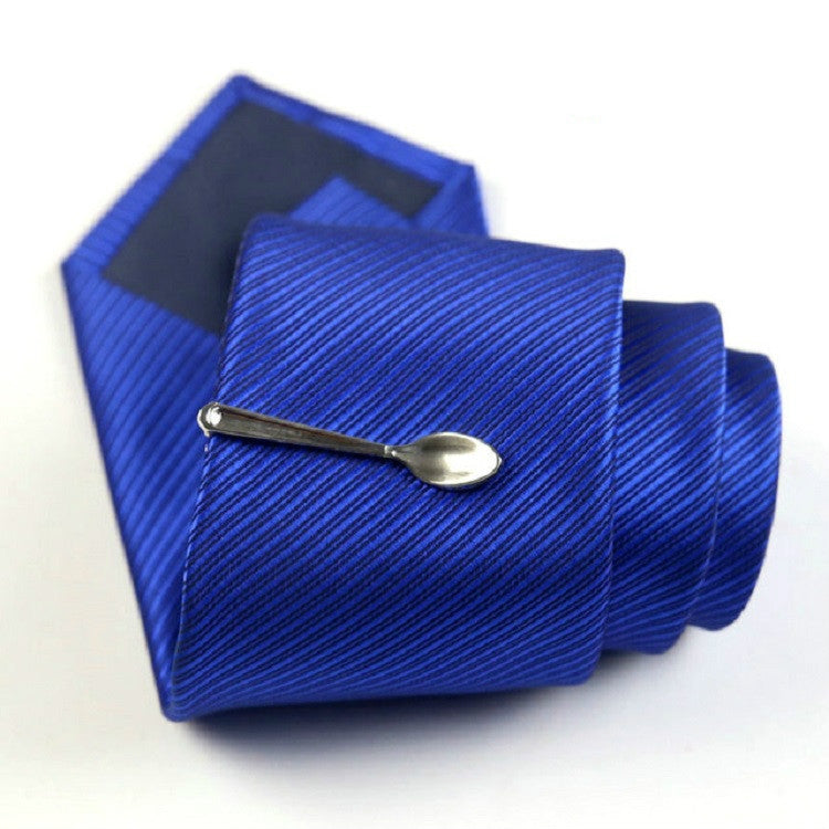 Men Signature Metal Tie Clip Clothing Accessories(Silver Spoon)