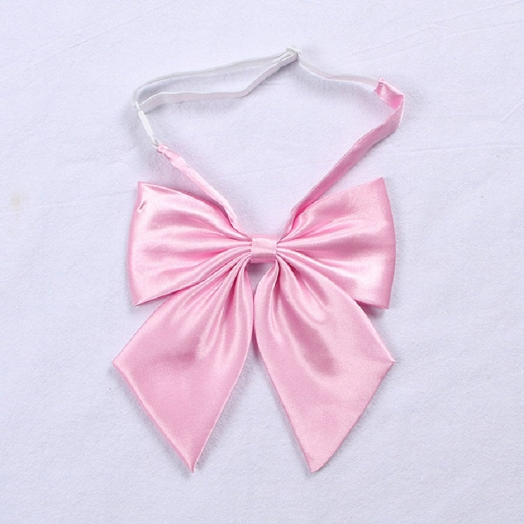 Ladies Solid Color Bow-knot Bow Tie Wild Clothing Accessories(Pink)