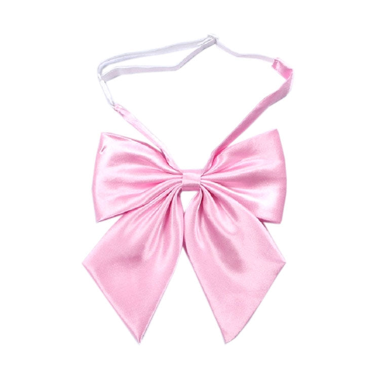 Ladies Solid Color Bow-knot Bow Tie Wild Clothing Accessories(Pink)