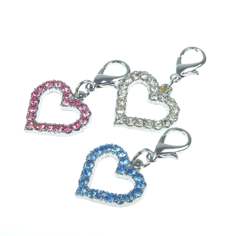 Pet Supplies Pearl Necklace Pet Collars Cat and Dog Accessories, Size:M(Pink)