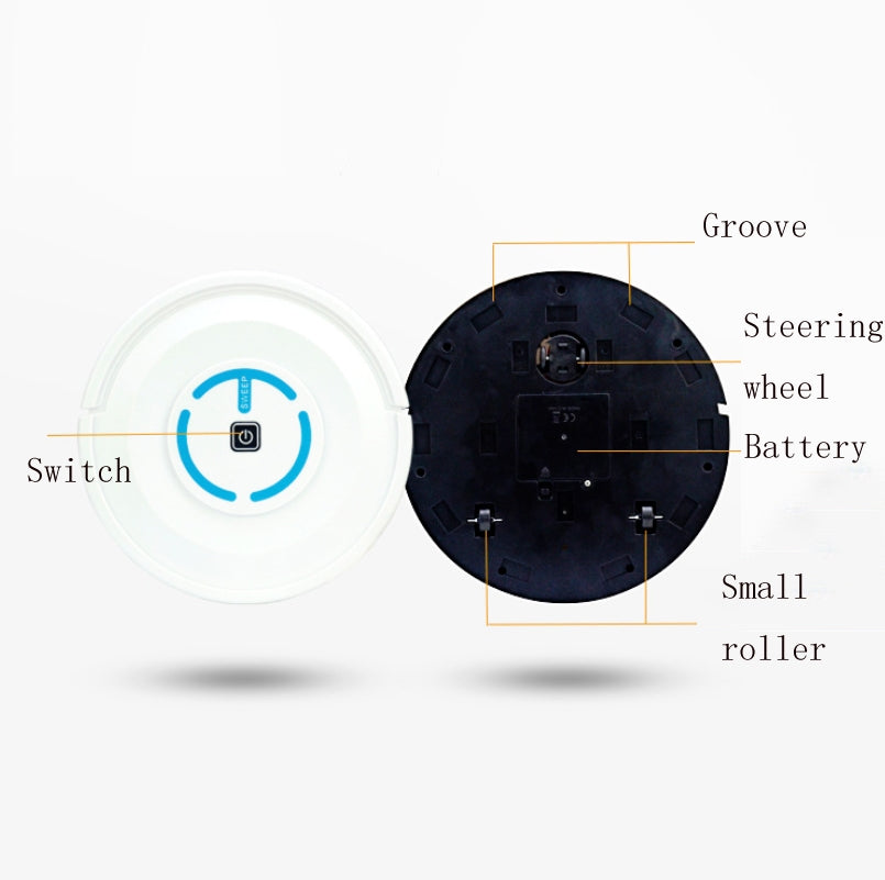 Smart Mini Sweeping Robot Lazy Household Cleaner, Specification:Battery Version(White)