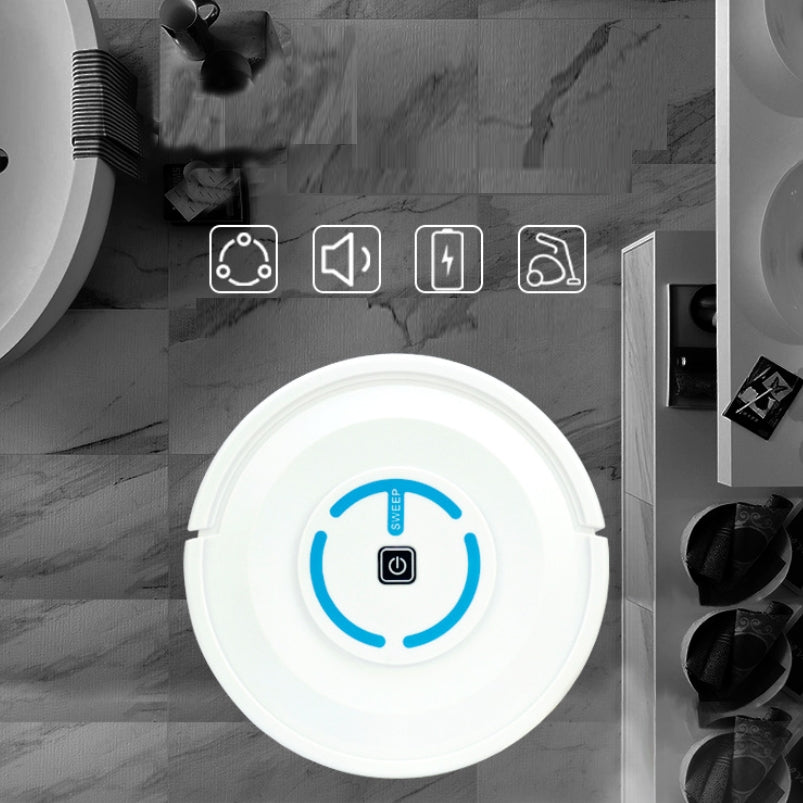 Smart Mini Sweeping Robot Lazy Household Cleaner, Specification:Battery Version(White)